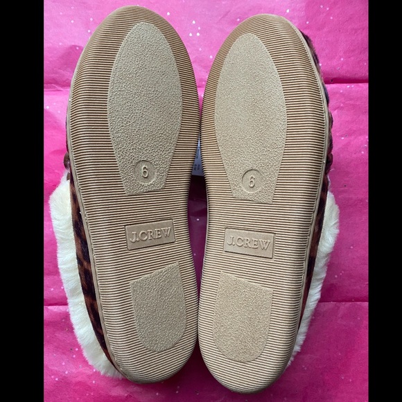 ❌SOLD❌ J. CREW Leopard Moccasin Slippers - Picture 4 of 4
